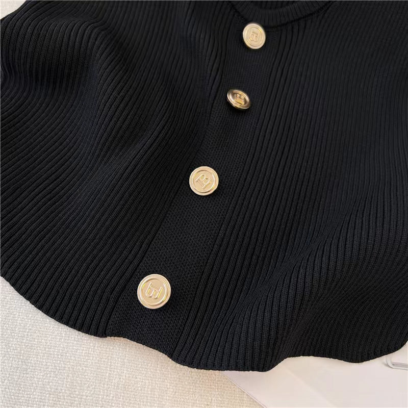 Vintage Gold Button Knitted Vest