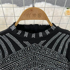 Top&Fishtail Skirt Rhinestone Studded 2Pcs