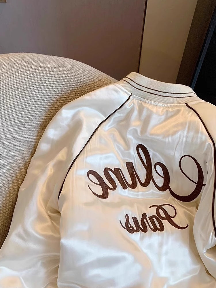Niche Monogram Printed Glossy Jacket