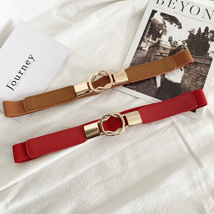 Double Ring Buckle Elastic Belt