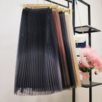 Both Sides Wear Gradient Mesh Skirt