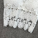 Hollow Lace Pattern V-neck Halter Top