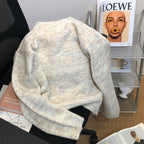Lace Trim Single-breasted Knitted Cardigan