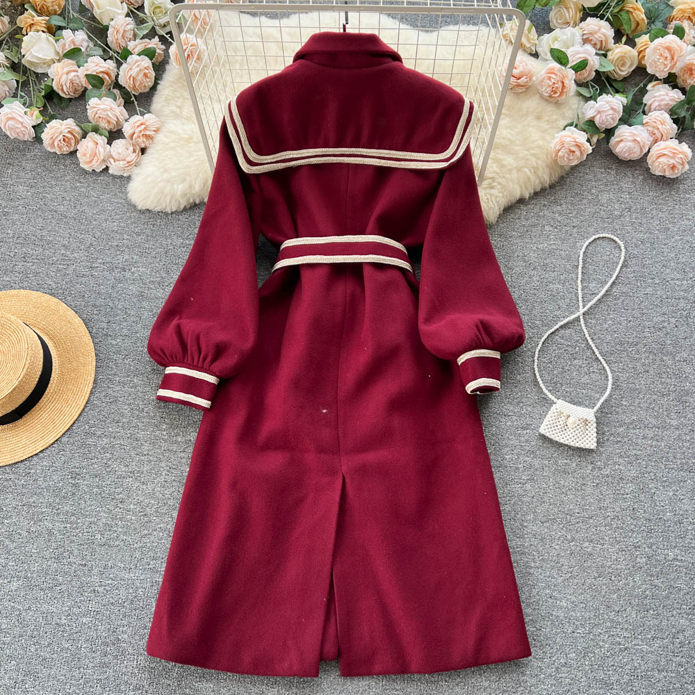 Lapel Double-breasted Trench Coat