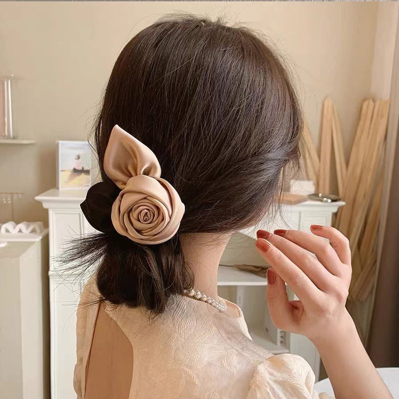 3d Fabric Rose Handmade Hair Clips