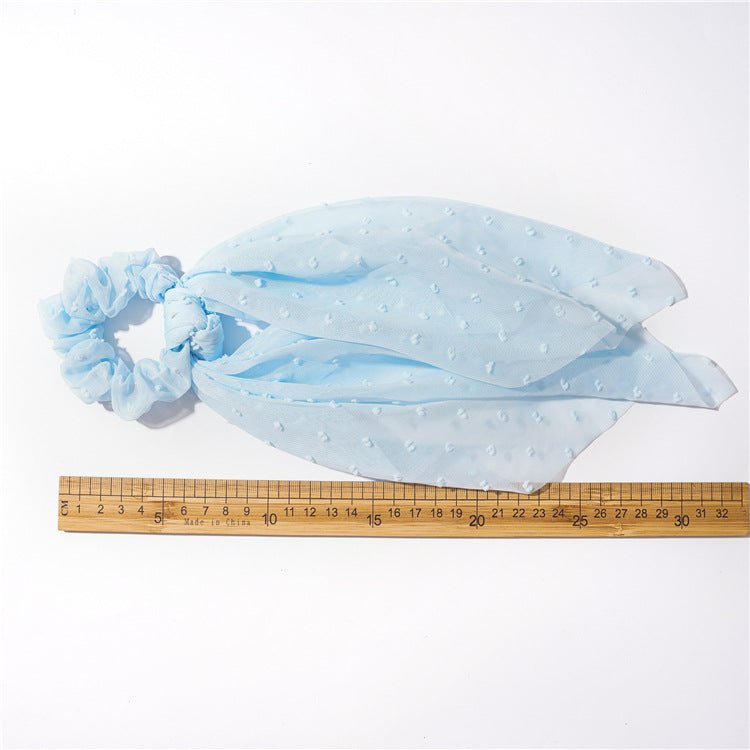 Solid Color Puffy Mesh Hair Ribbon