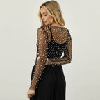 EPP Beaded Outerwear Mesh Top