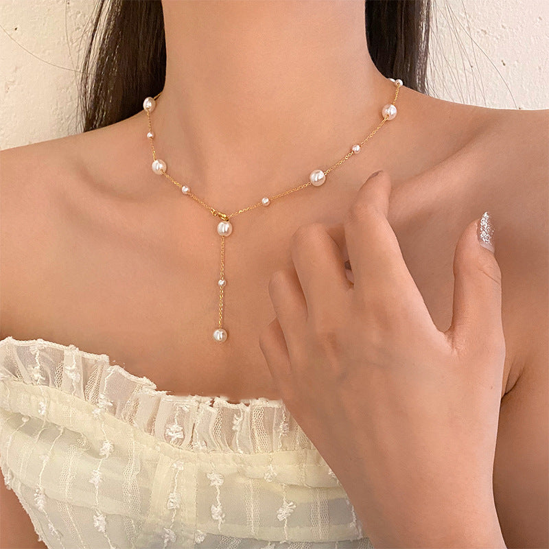 Full Star Pearl Tassel Necklace