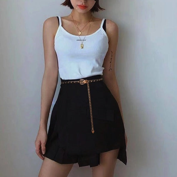Thin Belt With Metal Chain