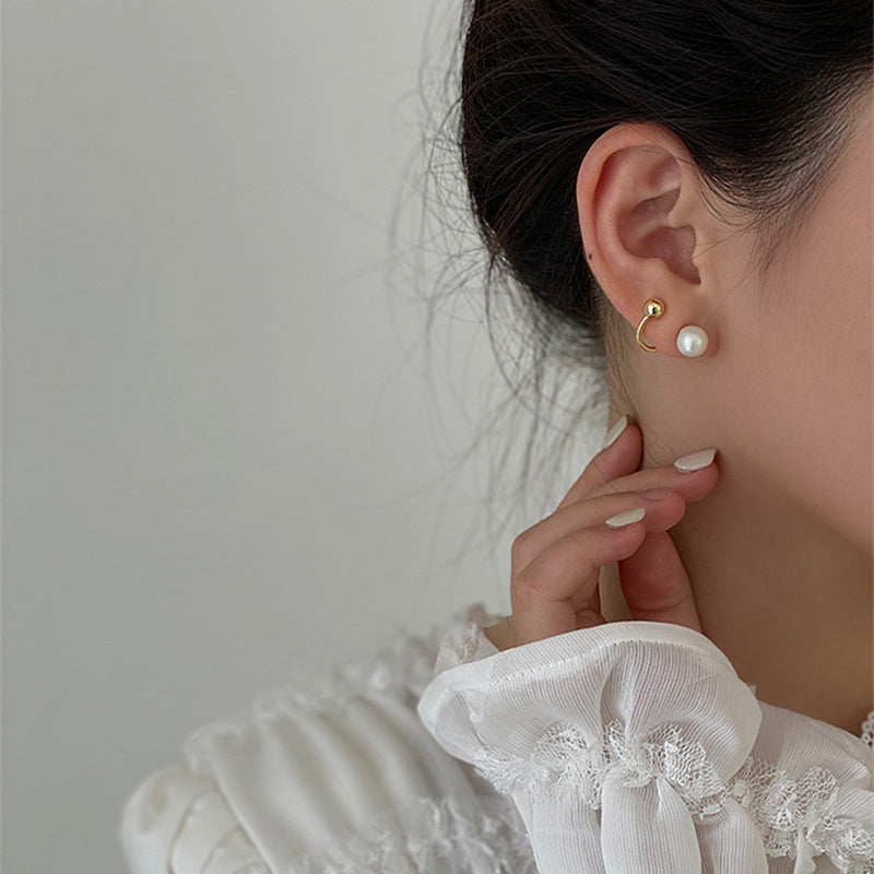 Metallic Pearl Earrings
