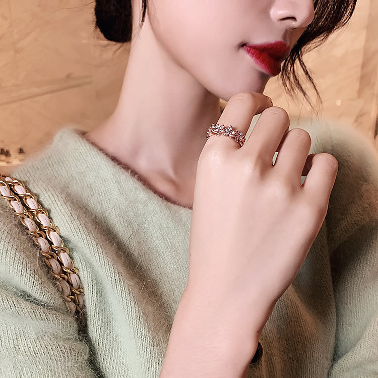 Flower Opening Ring For Ladies