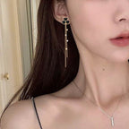 Leaf Tassel Earrings