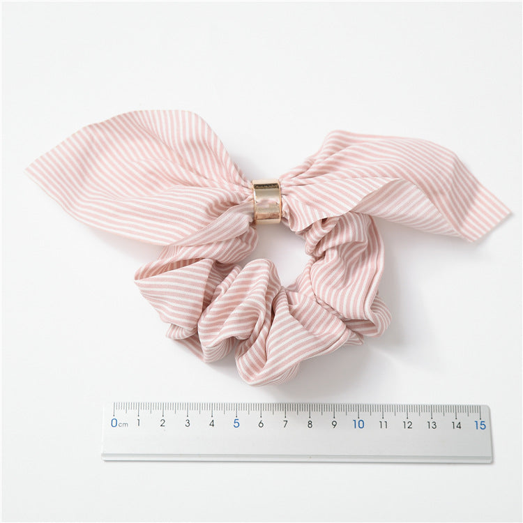 Rabbit Ears Chiffon Striped Hair Ties