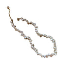 Niche Faux Mini Pearl Sprocket Necklace