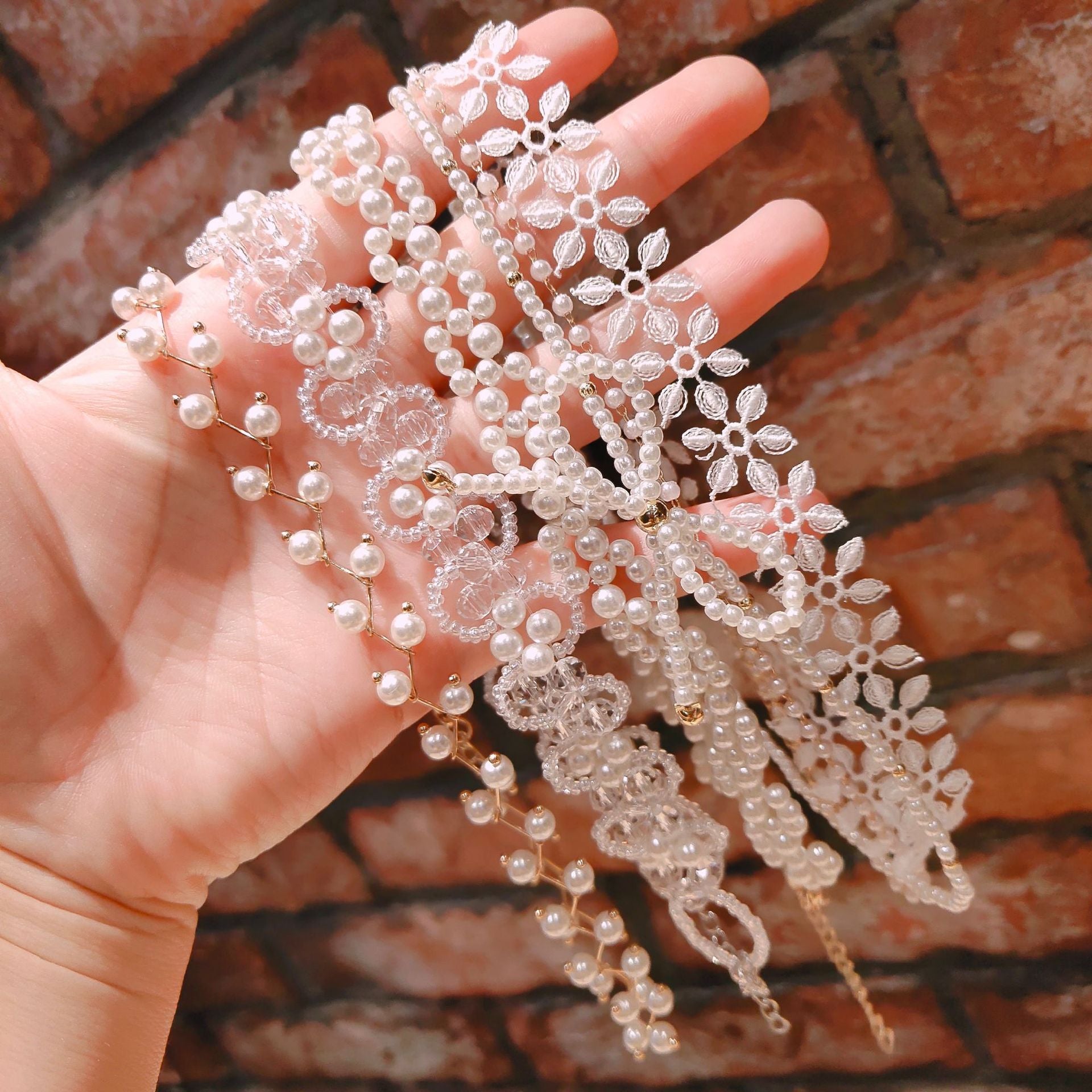 Drop-shaped Pearl Necklace Choker