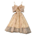 Bow-tie Skinny A-line Slip Dress