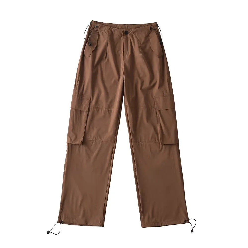 Drawstring Overalls With Large Pockets