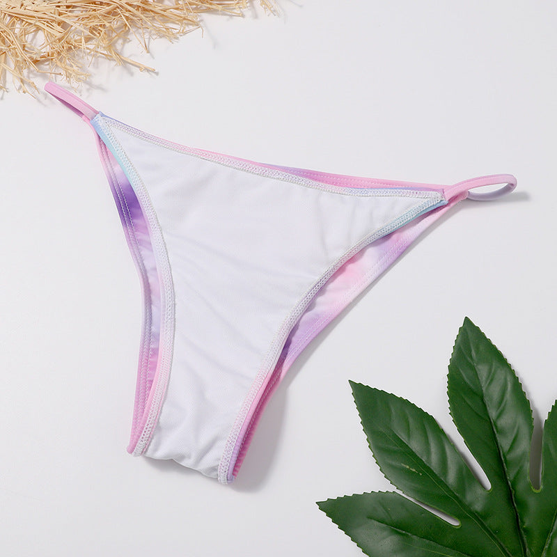 Colour Swooshing Padded Skinny Swimsuit