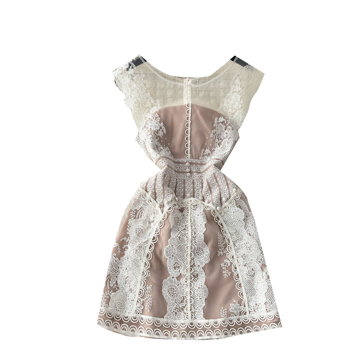 Courtly Embroidered Floral Slim Dress