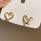 Simple Heart-shaped Ear Stud