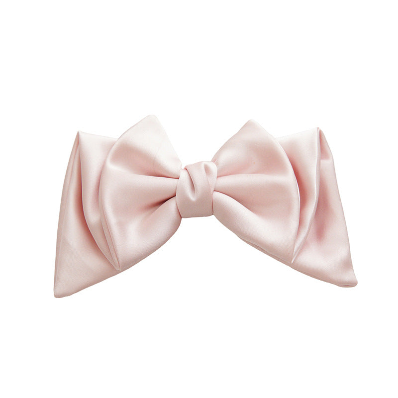 Satin Bow Ribbon Spring Hair Clip