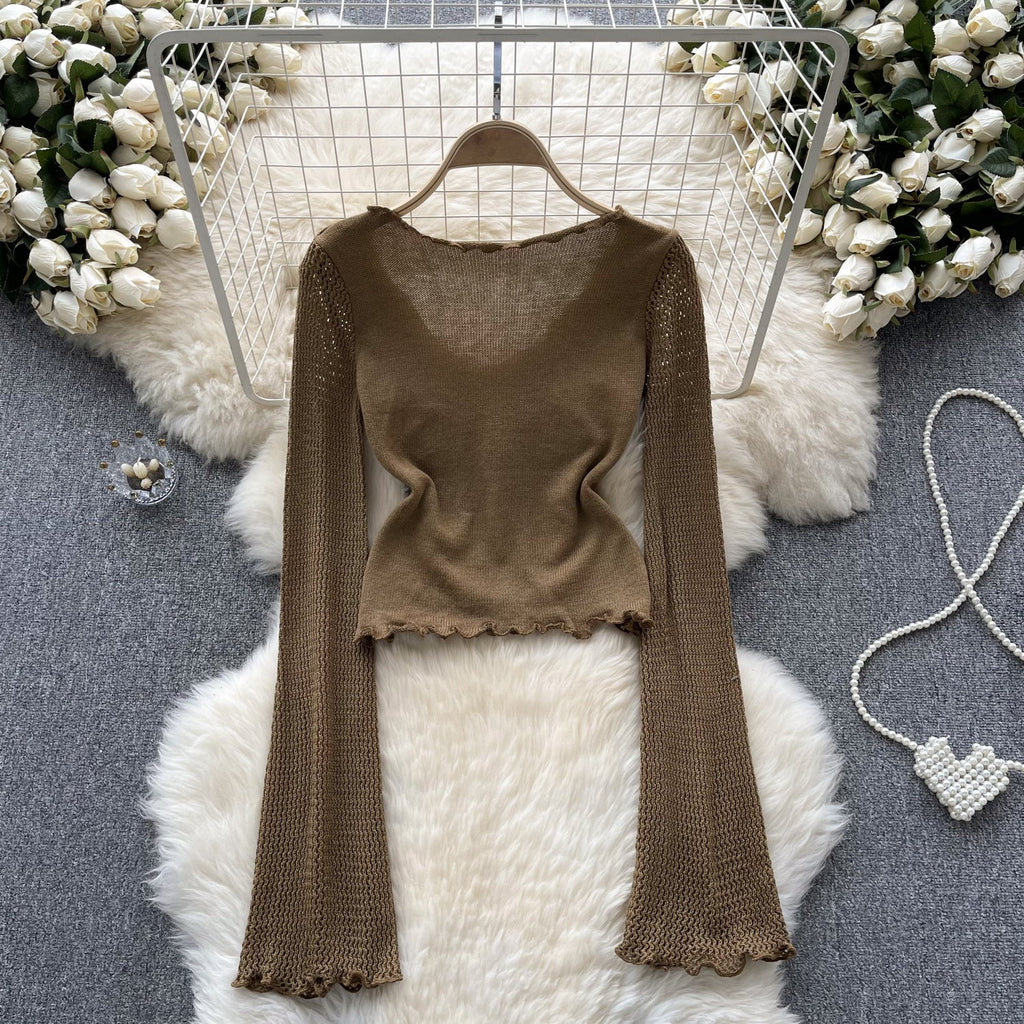 Vintage Distressed Butterfly Pattern Knitwear