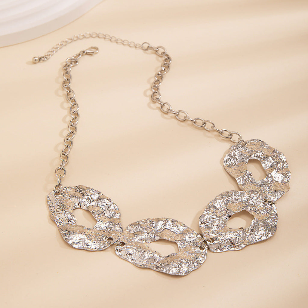 Irregular Liquid Metal Fluid Necklace&Belt