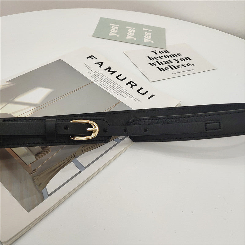 Gold-colored Pin Buckle Body-shaping Belt
