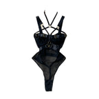 Unique Design Lace-up Hollowed Bodysuit