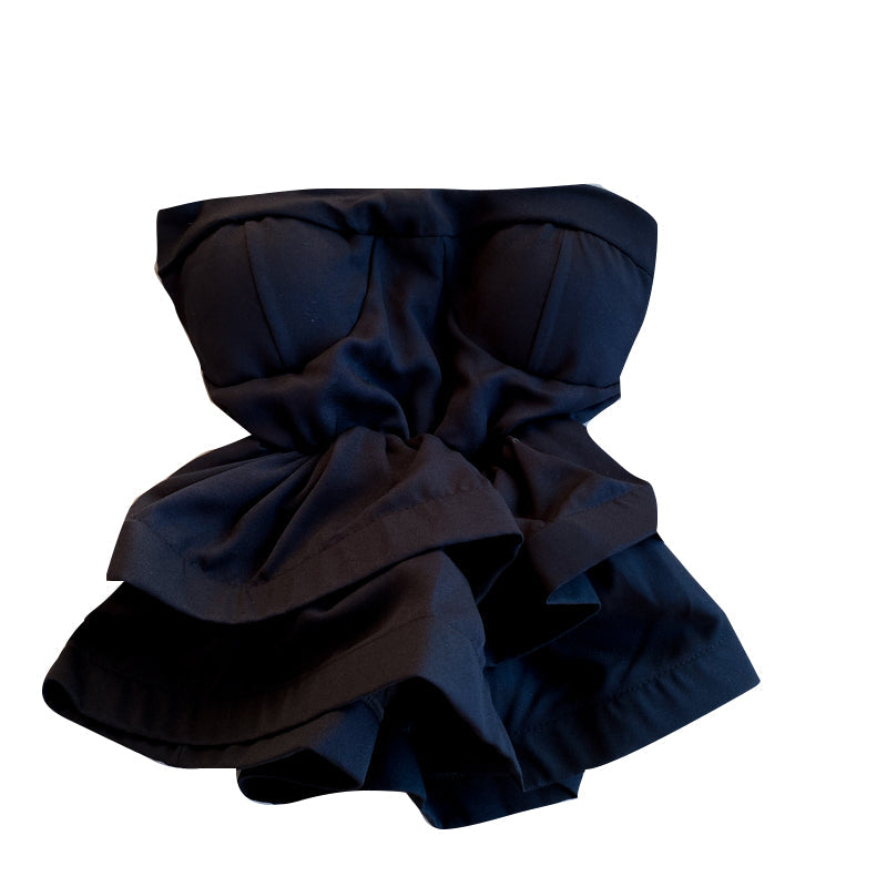 Niche Double Ruffled Hem Short Top