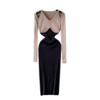 Elegant Hollowed Knitted Slip Dress