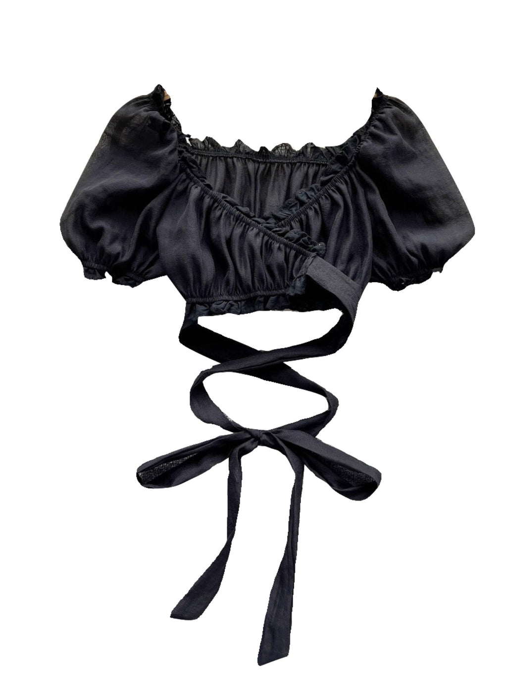 Niche Midriff-baring Ruffled Top