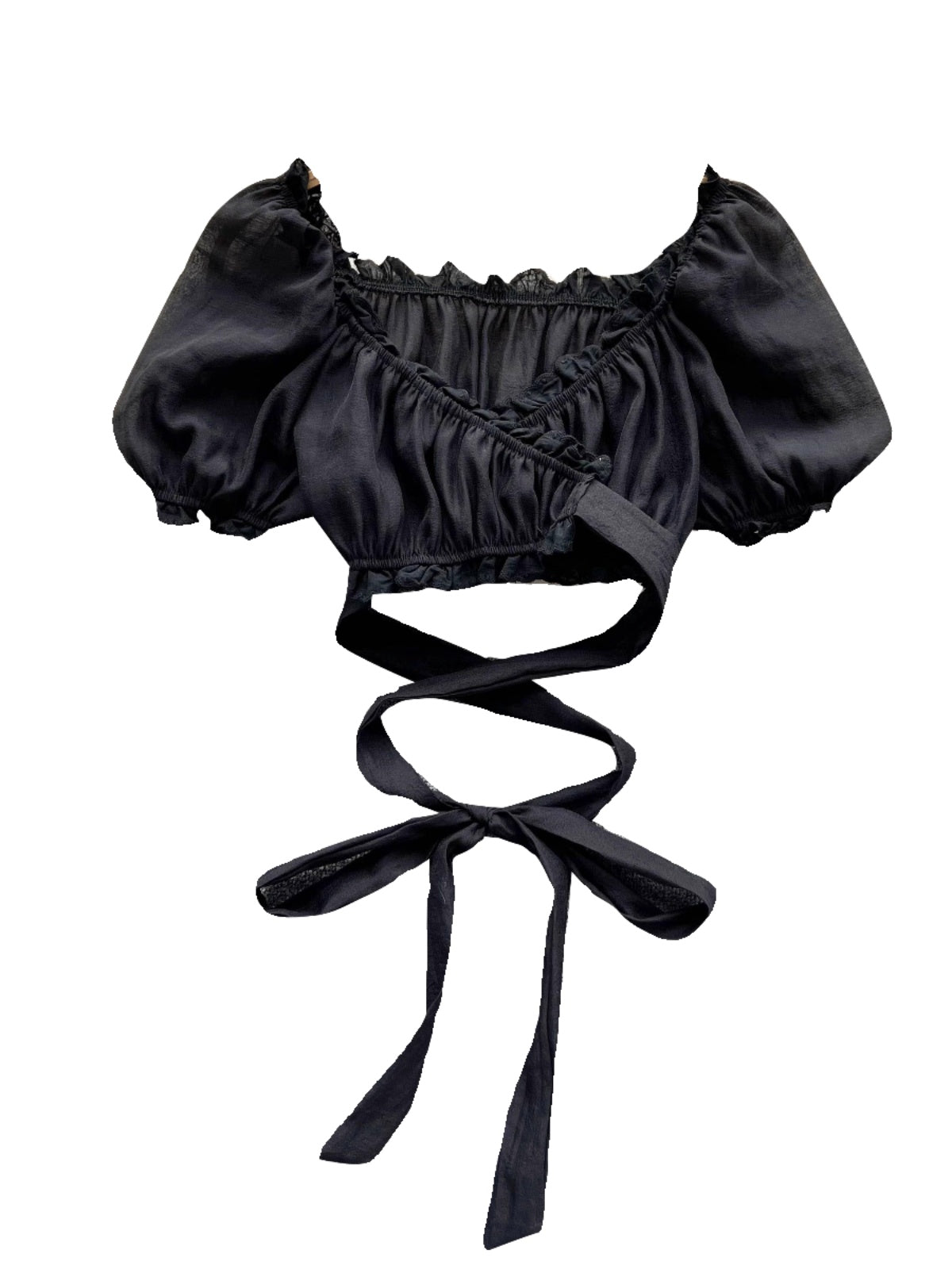 Niche Midriff-baring Ruffled Top