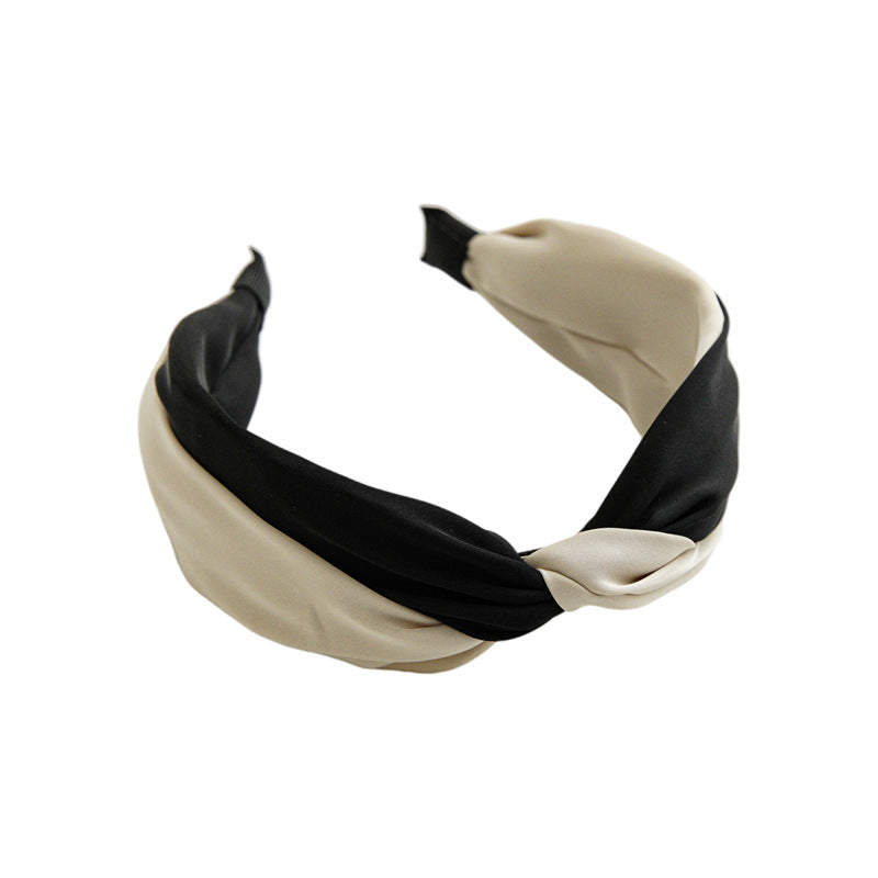 Crossed Two-color Satin Hairbands