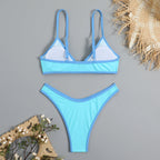 Simple Design Color Blocking Bikini