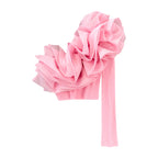Pink 3d Floral One-shoulder T-shirt