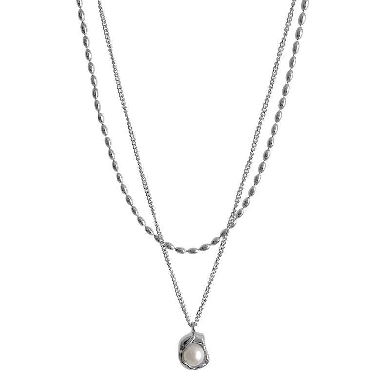Elegant Double-layered Pearl Necklace