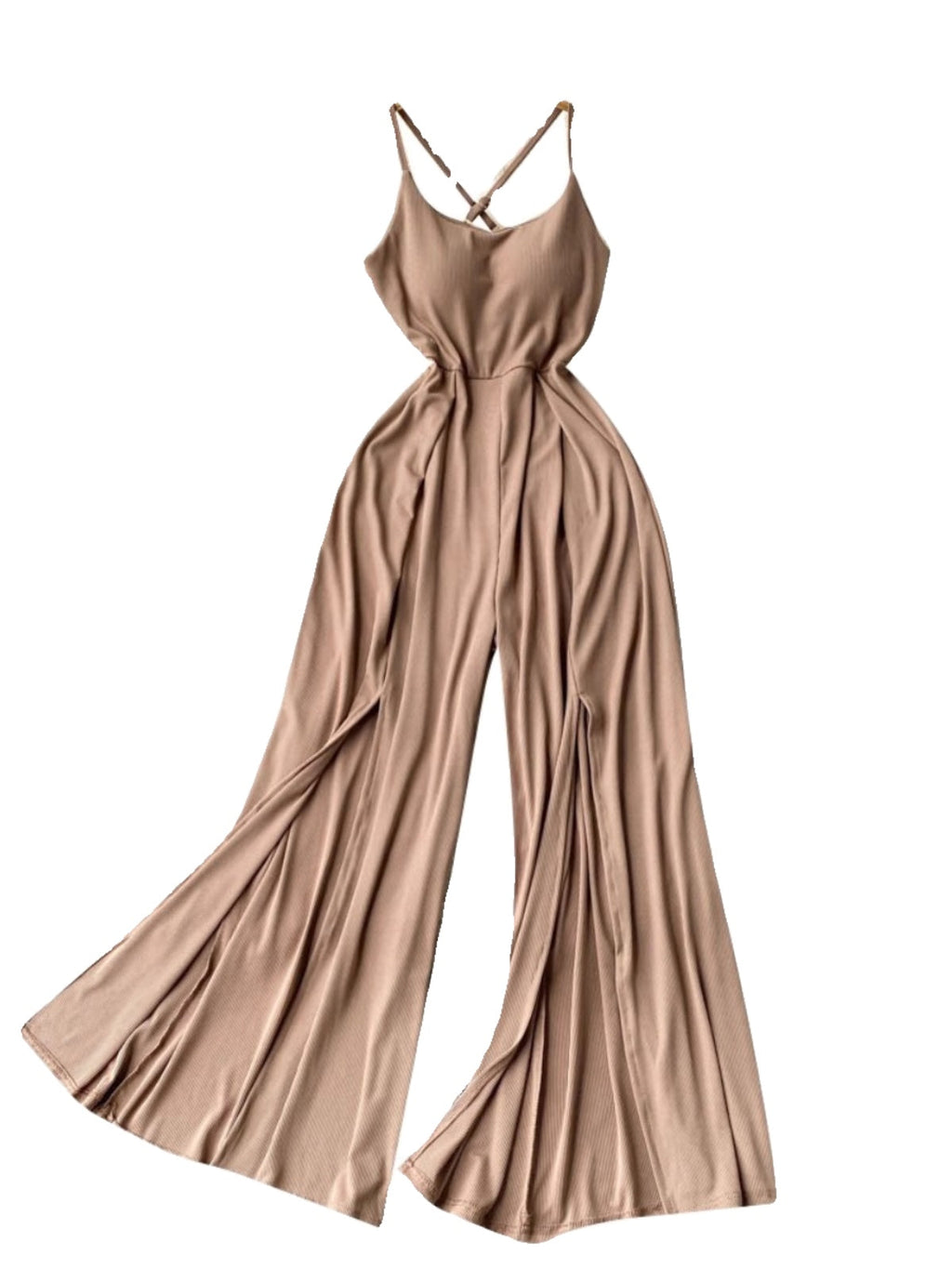 Solid Color Draped Slip Jumpsuit