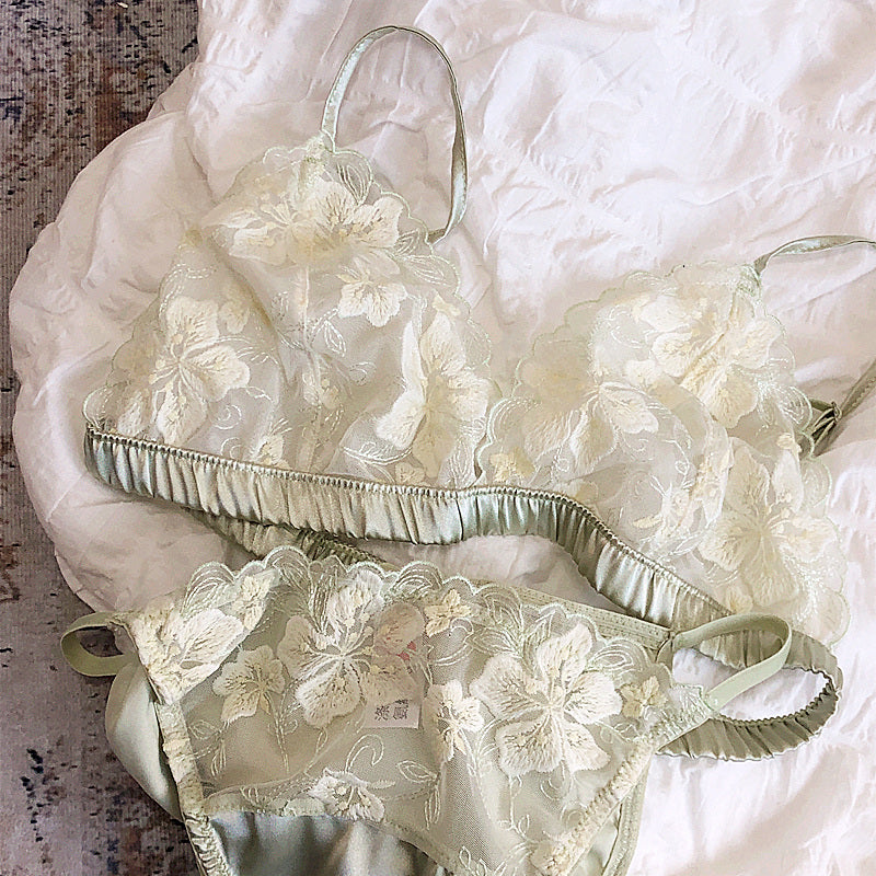 Lace Thin Bra Triangle Cup Underwear