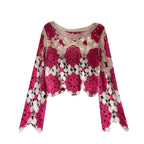 Long Sleeve Sweater With Loose Hook Cutout