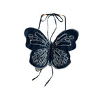 3D Butterfly Strapped Backless Top