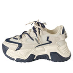 Vintage Heightened Double-mesh Chunky Sneakers