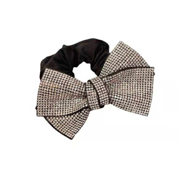 Rhinestone Studded Bow Hair Rope