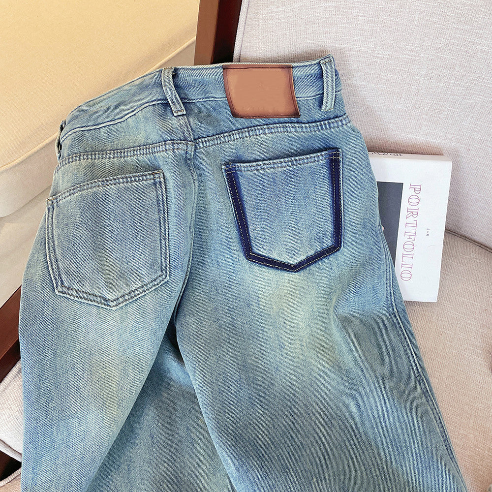 Baby Velvet Light Blue Thermal Jeans