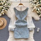Sweetie Beaded Lace Patchwork Dress