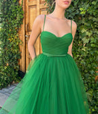 Puffy Mesh Solid Color Slip Dress