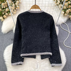 Vintage Loose-fitting Tweed Jacket