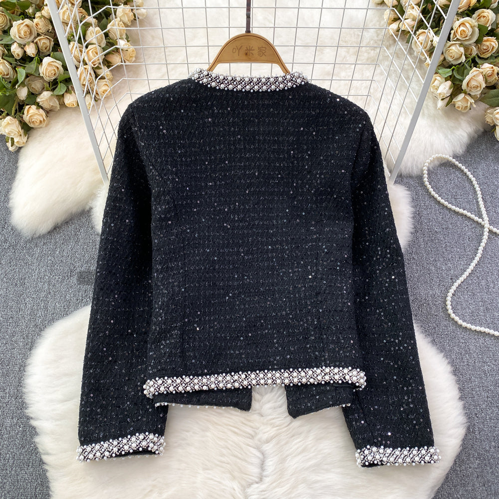 Vintage Loose-fitting Tweed Jacket