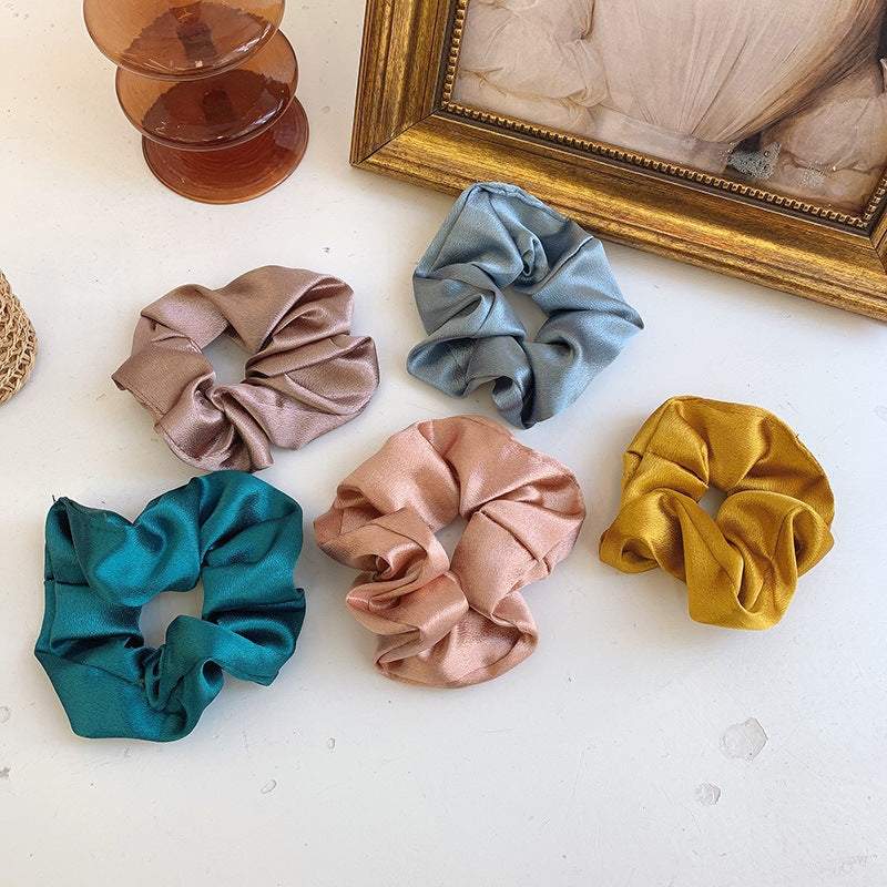 French Satin Large Hair Scrunchie