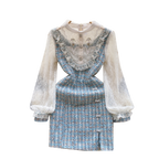 Sweetie Beaded Lace Patchwork Dress